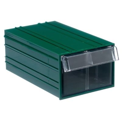 Пластиковый короб Стелла С2 зеленый/прозрачный, 232х140х100 мм