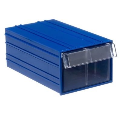Пластиковый короб Стелла С2 синий/прозрачный, 232х140х100 мм
