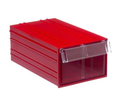 Пластиковый короб Стелла С2, красный/прозрачный, 232х140х100 мм