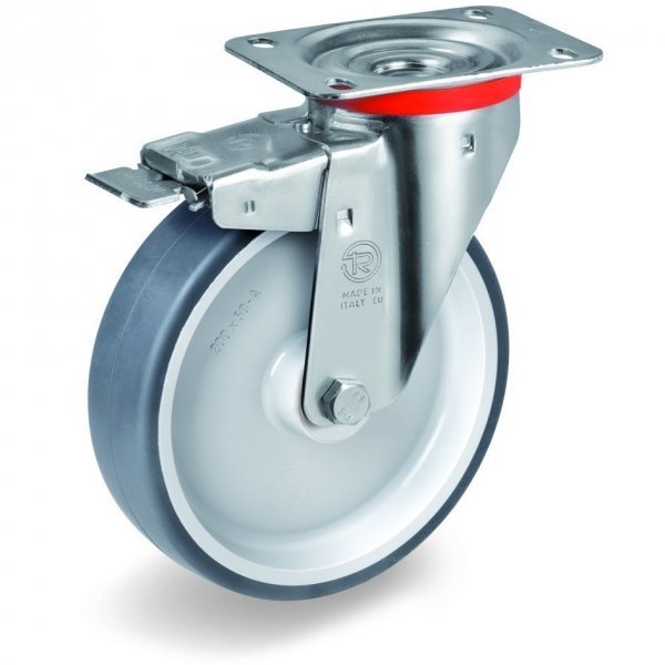 Tellure Rota Колесо №716631, D= 150 мм, серое с тормозом