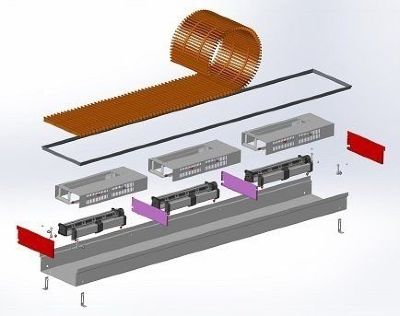 Внутрипольный конвектор электрический Helios Electro HE.080.260.4900 (6750/9 Вт)