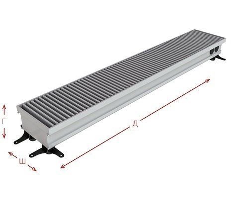 Askon Конвектор внутрипольный КВП.065.170.3600 (840 Вт) с решеткой Al.