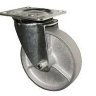 Tt Колесо №1000155 D=125 мм, поворотное, без резины, крепление – площадка, поворотное, светлый обод.