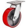 Tt Колесо №1001053 D=250 мм, поворотное, полиуретан, крепление – площадка, роликоподшипник.